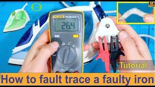 Iron not turning on - no power - How to fault trace a faulty iron - replace electrical power cord