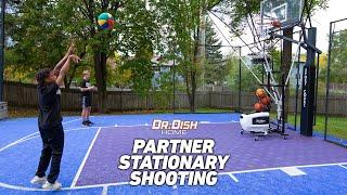 Dr. Dish Home Basketball Drills: Stationary Partner Shooting