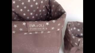 Paniers de rangement Eva and Oli en gris glitter idée cadeau Noel