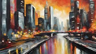 Creative Cityscape Paintings | 4K Frame TV Art Screensaver Slideshow | Art Wallpaper Background