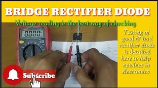 HOW TO CHECK BRIDGE RECTIFIER / PAANO MAGCHECK NG BRIDGE RECTIFIER GAMIT ANG DIGITAL MULTIMETER