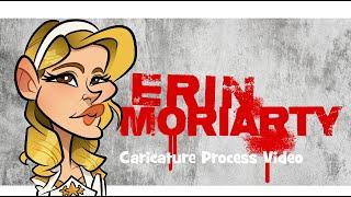 Erin Moriarty (Starlight from The Boys) Caricature art drawing process tutorial timelapse