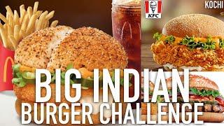 KFC v/s ChicKing v/s Burger King v/s McDonalds | Chicken Burger and French Fries Comparison | Kochi