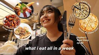 food diary | what i eat in a week, solar eclipse sighting, trying world #1 pizza, lots of good food