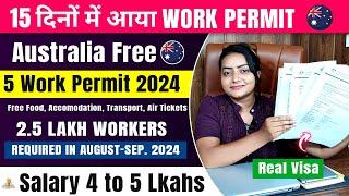 Australia  Free Work Permit Visa 2024 | Offer Letter Received In 15 Days | Packing & Helper Jobs