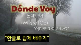 #팝송배우기.돈데보이.Dónde Voy - Tish Hinojosa /한글로 쉽게 배우기/가사번역/영어가사/악보/Cover by 백송희