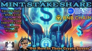 Mint Stake Share - How To Easily CrossChain Eth Over To Base Blockchain | Mkt Cap Growing FAST Too!!