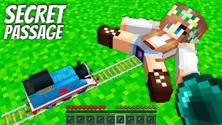 I found a SECRET PASSAGE inside GIRL in Minecraft ! Where is  TRAIN THOMAS  going ?