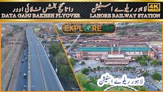 Data Ganj Bakhsh Flyover and Railway station Lahore Drone View || Sharan wala Gate flyover Lahore