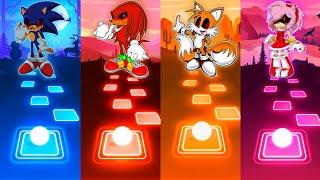 Sonic Exe vs Knuckles Exe vs Tails Exe vs Amy Exe - Tiles Hop EDM Rush