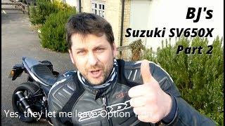 BJ's Suzuki SV650X Cafe Racer Vlog Part 2