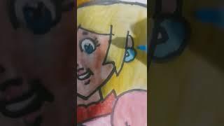 Drawing Princess Peach With My School Textars #drawing #peaches #princesspeach