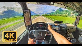 Girl Truck Driver's View /// POV Truck Journey from Germany to Austria ///