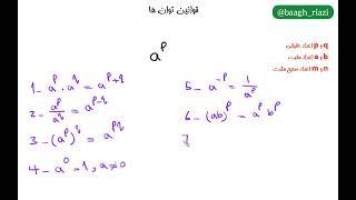 قوانین توان ها - باغ ریاضی