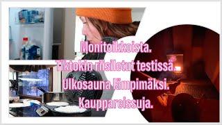 Monitoikkoista arkea. Tiktok resepti, kauppareissuja ja ulkosauna kuumaksi. || Sooloviikko