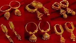 Top 100+ Gold Hoop earrings designs /Latest Gold Hoop earrings designs / Daily Wear gold earrings