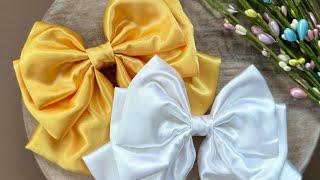 Satin 3 layered hair bow tutorial | coquette bows