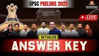 Answer Key Detailed Discussion | UPSC Prelims 2025 | Raj Malhotra's IAS