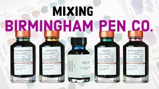 Mixing Fountain Pen ink & Swatching Birmingham Pen Co. Keystone Fountain Pen Inks #fountainpens