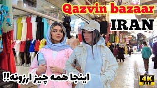 IRAN TOURISM - 4k walking on Traditional market in Qazvin city 2022 - Grand bazaar | بازار قزوین