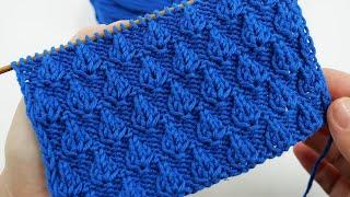 Узор Капельки спицами  free knitting pattern