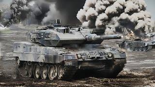 10 Minutes Ago! 12 German LEOPARD 2A7v Tanks Destroyed One By One By Russia In KURSK Region