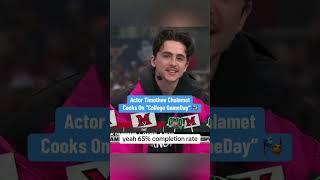 Actor Timothy Chalamet Prescient With MAC Championship Prediction On ESPN's "College GameDay" 