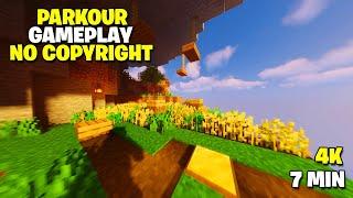 Minecraft Parkour 7 Minutes No Copyright Gameplay 4K | 65