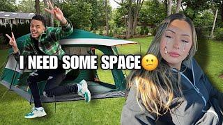 IM MOVING INTO OUR BACKYARD PRANK ON GIRLFRIEND!! * SHE CRIED *