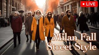 Autumn/Winter Street Fashion in Milan. That's how people dress in Milan, actually.