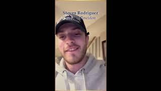 Steven Rodriguez (Poseidon) funny video message   EPIC the musical, Ithaca saga premiere party