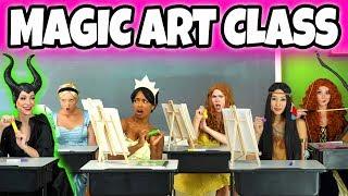 DISNEY PRINCESS MAGIC ART CLASS. (With Tiana, Pocahontas, Merida, Belle, and Cinderella) Totally TV