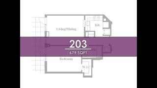 Apartment 203 (679 sqft) furnished