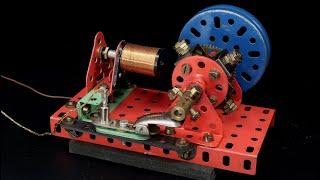 Meccano type DIY electric motor – Märklin Metallbaukasten 4 pole motor