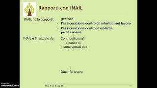 11.1. I rapporti azienda -  INAIL e calcolo del premio INAIL.