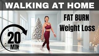 Walk at Home l 20 min Christmas Holiday Workout for Weight Loss