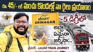 మంచు కొండలలో నా రైలు ప్రయాణం ||Srinagar To Banihal Train Journey In Snowfall | Kashmir