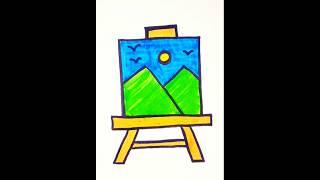 DRAW ART SCENERY #colour#drawing#music#happy#satisfying#howtodraw#painting#easy@A.D.art&craft world