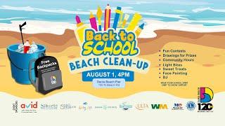 Dania Beach Back-to-School Beach Clean-up 2024