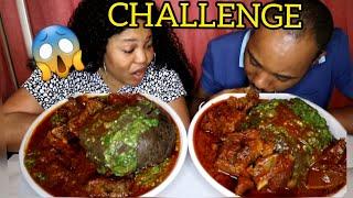 AMALA EATING CHALLENGE | SPICY NIGERIAN AFRICAN FOOD EATING COMPETITION | Food Challenge (Ep-01)