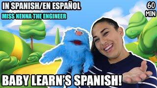 Baby Speech, Spanish Songs and more! All in Spanish with Miss Nenna the Engineer | Spanish For Minis