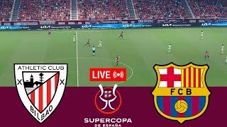 [LIVE] Athletic Club vs Barcelona Supercopa de España 24/25 Full Match - Video Game Simulation