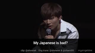 Daesung's reaction when his fans told him that his Japanese is bad 