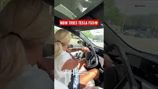 Mom tries Tesla FSD for the first and almost last time 🫠