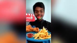 BABULOO VAAYAN EATING HOTELMADE KFC CHICKEN  -#foodies #vlogs #trending