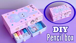 DIY Pencil Case/How to make Pencil Box with waste cardboard & matchbox/Best out of waste