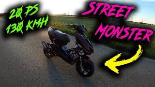 Diese Aerox ist GEISTESKRANK ! 20PS WHEELIES // Yamaha Aerox 70ccm // MotoFlo