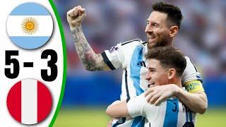 Messi Hat-Trick In 5Min - Argentina vs Peru 5-3 - All Goals & Highlights - 2024