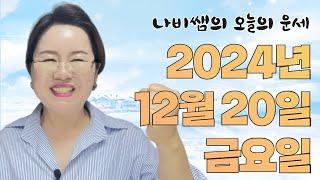 2024년 12월 20일 (금) 나비쌤의 오늘의 운세  종합운/연애운/금전운/행운의컬러/띠별운세/타로카드/사주팔자/주역타로