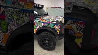 Bronco Wrapped in Metro Wrap Stickerbomb Film